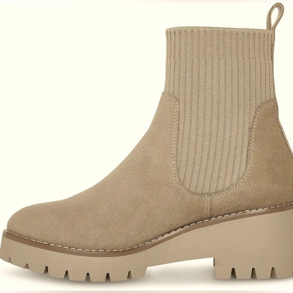 Blondo Dexter Waterproof Lug Sole Boot in Taupe Tan 7.5 NWT